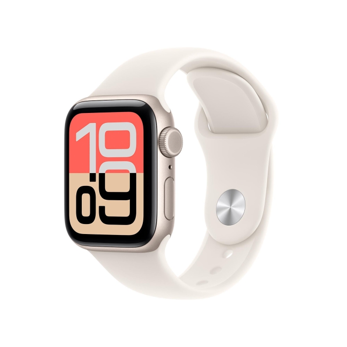 Apple Watch SE 3 GPS 44mm Starlight Aluminium Case with Starlight Sport Band - M/L