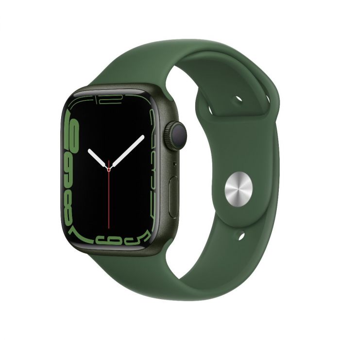 Apple Watch Series 7 GPS, 45mm Green Aluminium Case with Starlight Sport