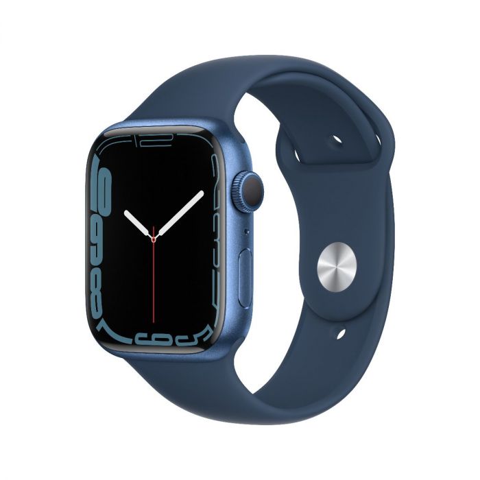 Apple Watch Series 7 GPS, 41mm Blue Aluminium Case with Abyss Blue Sport Band -R